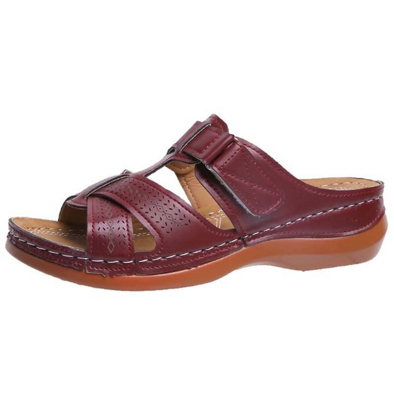 Women Slippers Shoes Comfy Romen Flat Wedge Beaches Summer Women Shoes Woman PU Ladies Slides Casual Woman Slippers Plus Size