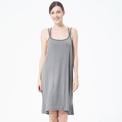 Women's night dress fashion sexy backless nightgown plus size bottoming ladies home wear nightshirt cross strap dresses 2XL-7XL