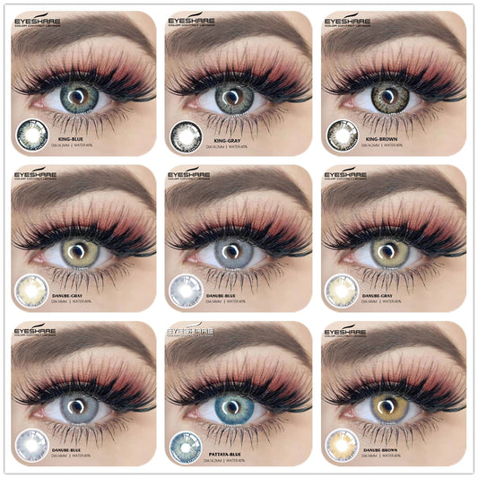 Natural Color Lens Eyes KING Series Yearly Color Contact Lenses for Eyes Beauty Contact Lenses Eye Cosmetic Color Lens Eyes