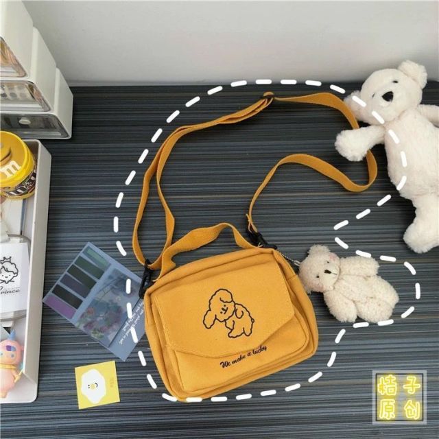 Women's Messenger Bags Ladies Canvas Printed Cute Envelope Bag Lady Sweet Cartoon Student Shoulder Bag