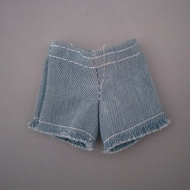 Fashion Multi Style Denim Jeans Bottoms Shorts For Barbie Doll Clothes Outfits Short Pants For Blythe 1/6 Dolls Accessories