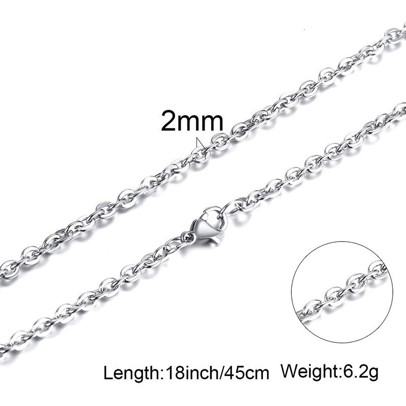 MEN NECKLACE SILVERLY BOX ROPE ROLO SNAKE LINK CHAIN STAINLESS STEEL CHOKER MEN UNISEX JEWELRY 1 TO 4MM WITH 18 TO 24 INCH