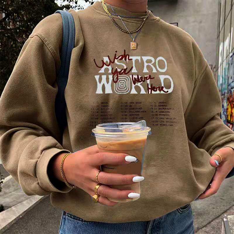 Women hoodie  Fashion oversized hoodie women Harajuku Pullover round neck long sleeve letter hoodie for women printing urban