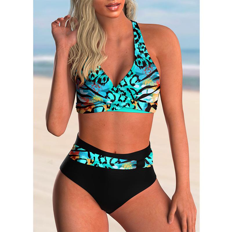 2021 New High Waist Bikini Sexy Swimsuit Women Push Up Bathing Suit Bikini Set Plus Size Swimwear Women Beach Swimming Suit