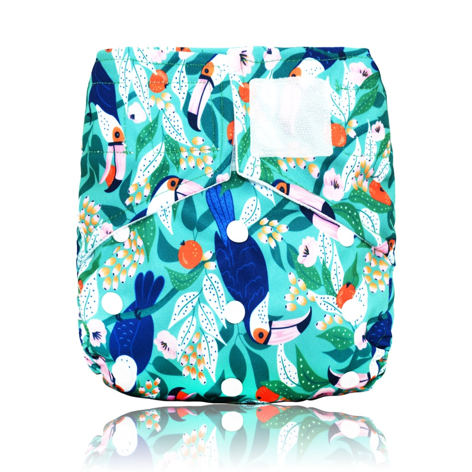 Miababy Hook&amp;Loop OS Pocket Cloth Diaper,with one pockets,waterproof and breathable,for 3-15 kg baby