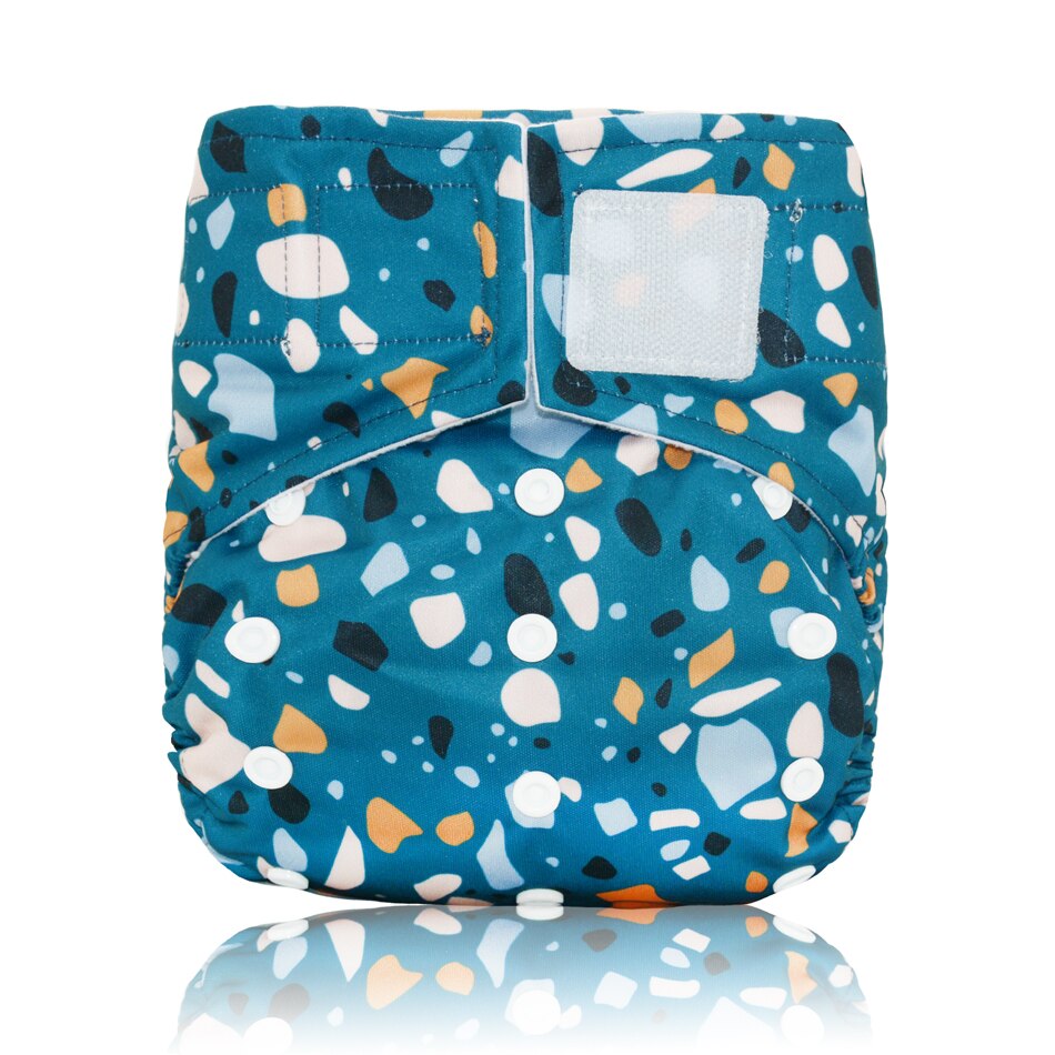 Miababy Hook&amp;Loop OS Pocket Cloth Diaper,with one pockets,waterproof and breathable,for 3-15 kg baby