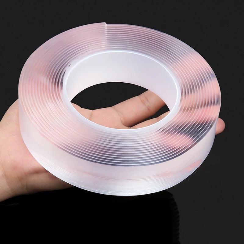1/2/3/5M Nano Tape Tracsless Double Sided Tape Transparent No Trace Reusable Waterproof Adhesive Tape Cleanable Home gekkotape