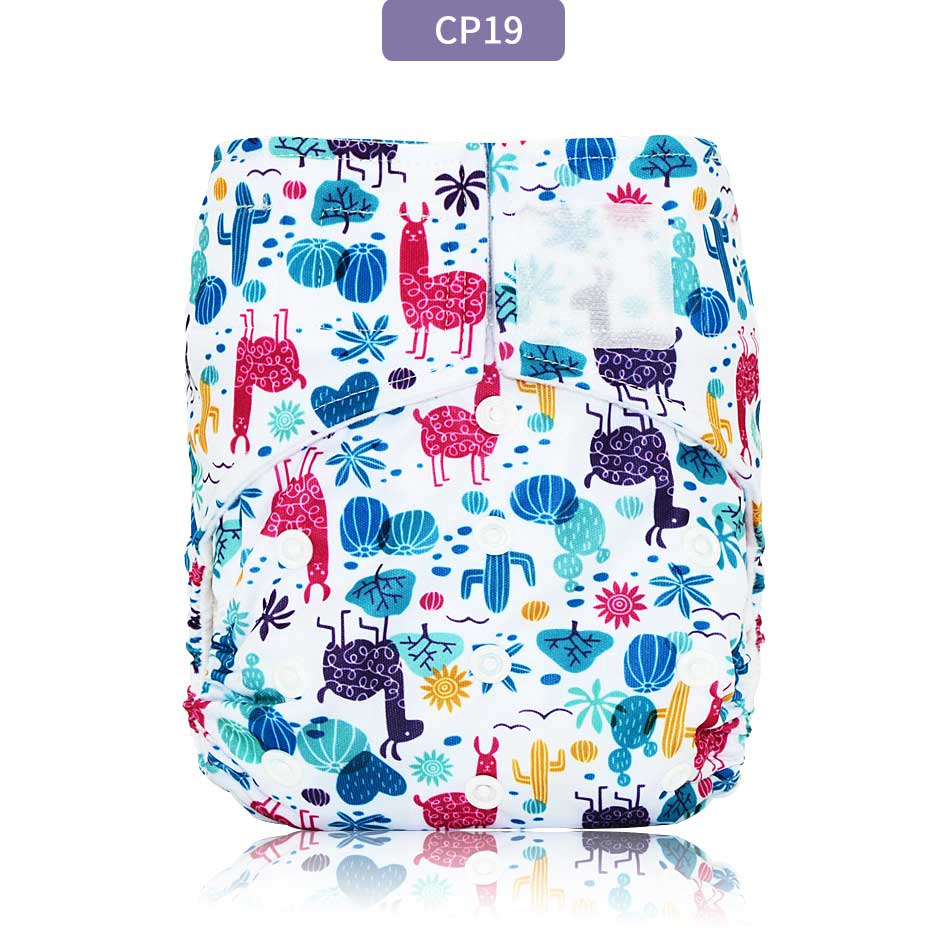 Miababy Hook&amp;Loop OS Pocket Cloth Diaper,with one pockets,waterproof and breathable,for 3-15 kg baby