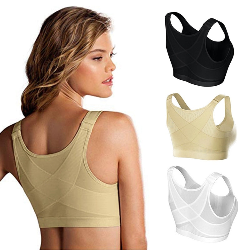 S-5XL Posture Corrector Lift Up Bra Women New Cross Back Bra Breathable Underwear Shockproof Sports Support Fitness Vest Bras