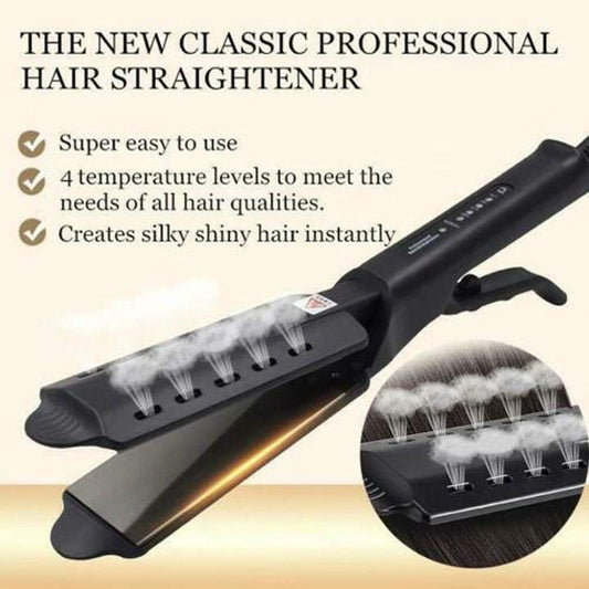 Four-gear Hair Straightener Tourmaline Ceramic Flat Iron Ionic Steam Hair Straightener Vapor Straightening Irons Widen panel