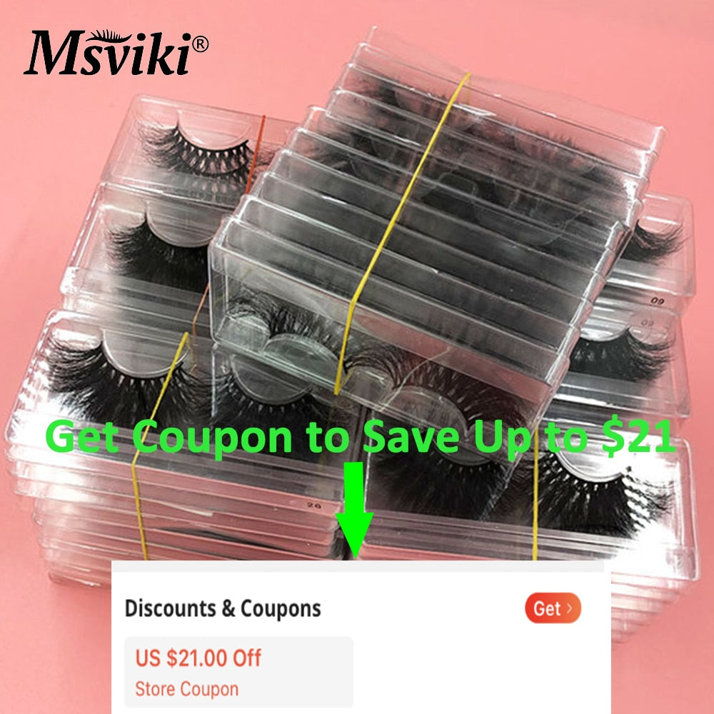 8D Mink Eyelashes Box Package Bulk Natural Long Colored 25MM 5D 3D Mink Lashes Wholesale Beauty False Eyelashes Extension Makeup