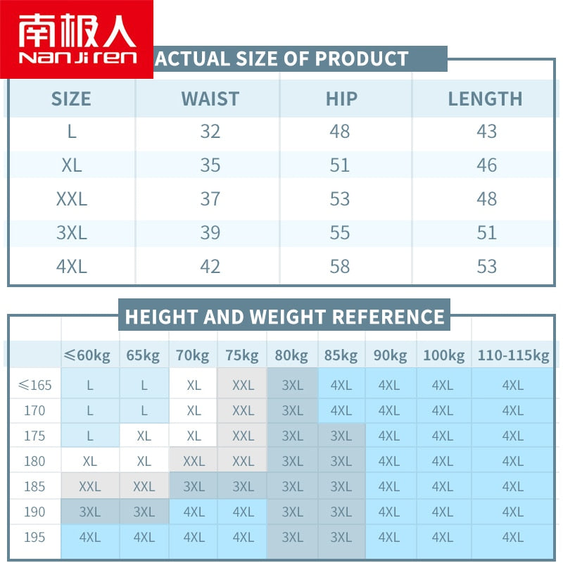 NANJIREN Summer Shorts Men Fashion Brand Breathable Male Casual Shorts Comfortable Plus Size Fitness Man Bodybuilding Shorts