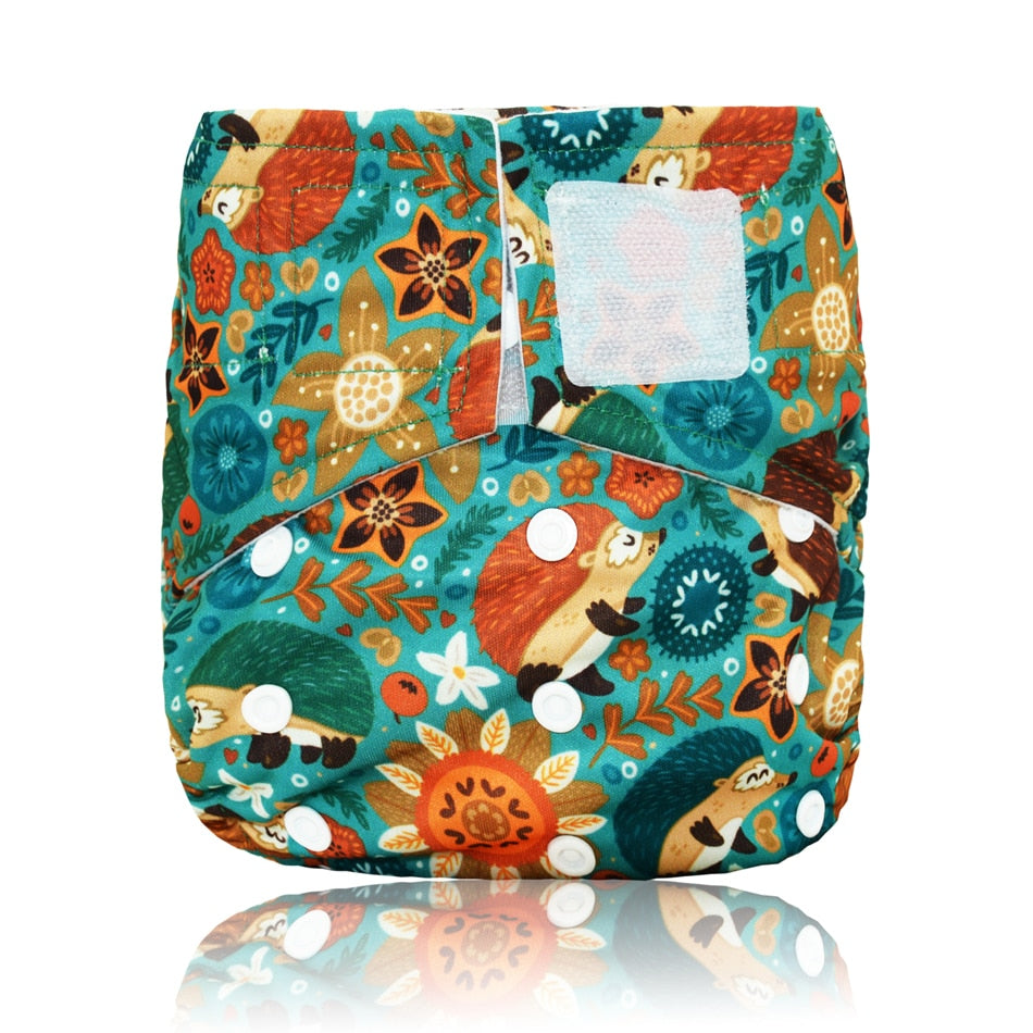 Miababy Hook&amp;Loop OS Pocket Cloth Diaper,with one pockets,waterproof and breathable,for 3-15 kg baby