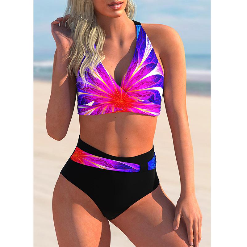 2021 New High Waist Bikini Sexy Swimsuit Women Push Up Bathing Suit Bikini Set Plus Size Swimwear Women Beach Swimming Suit