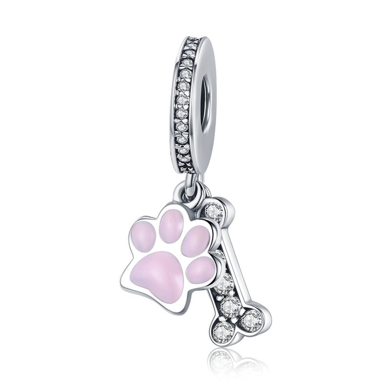 Bamoer Silver Color  Animal Charm Fit Bracelet or Necklace Accessories Bead Jewelry Making Fine Jewelry Gift