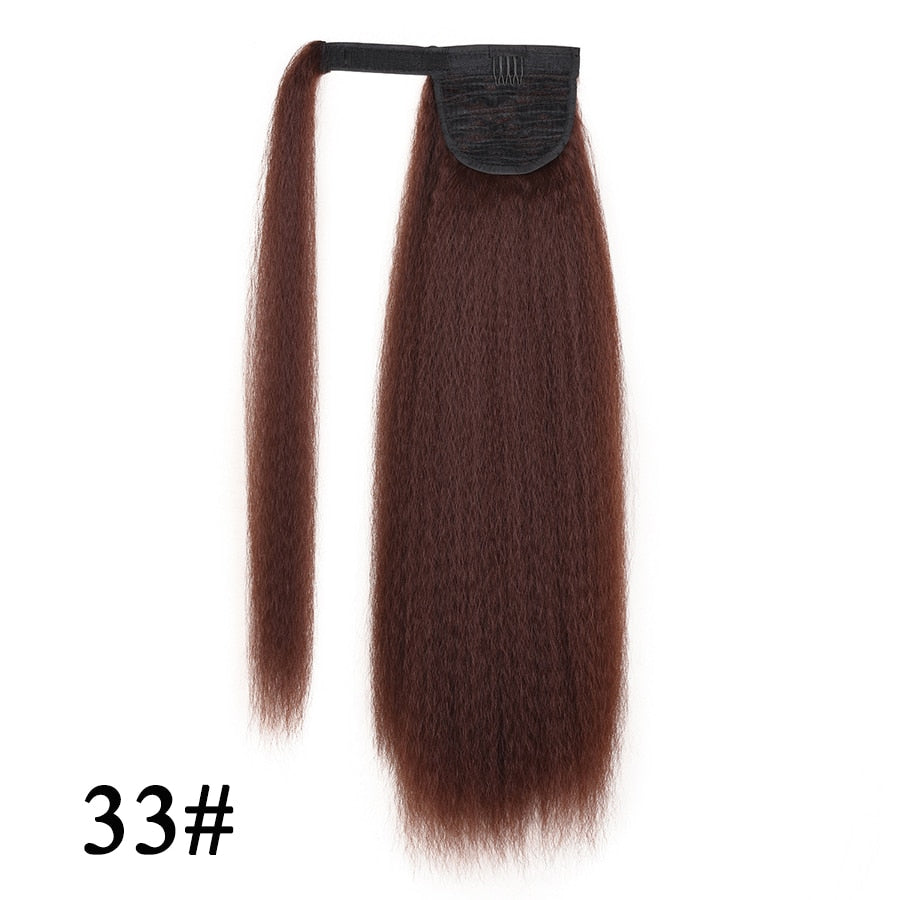 Synthetic Long Afro Kinky Curly Ponytail Synthetic Hair Pieces Natural Drawstring Ponytail Hair Extensions False Hair Pieces