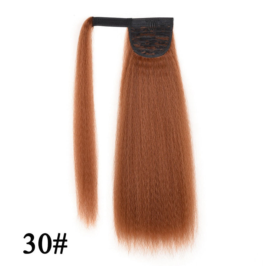 Synthetic Long Afro Kinky Curly Ponytail Synthetic Hair Pieces Natural Drawstring Ponytail Hair Extensions False Hair Pieces