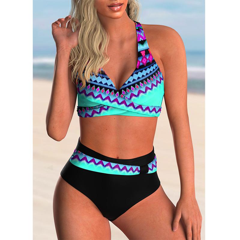 2021 New High Waist Bikini Sexy Swimsuit Women Push Up Bathing Suit Bikini Set Plus Size Swimwear Women Beach Swimming Suit