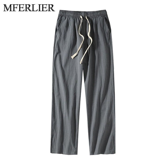 Pants Large Size Autumn Summer 11XL Waist 170cm Loose Pants Men 6XL 7XL 8XL 9XL 10XL Cotton Trousers