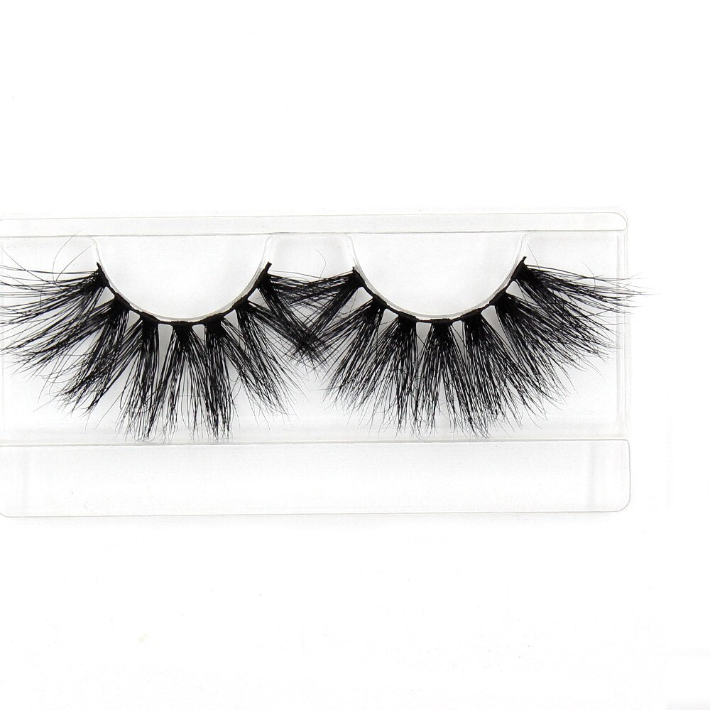 AMAOLASH 25mm Eyelashes 5D Mink Lashes Thick Crisscross False Eyelashes Fluffy Dramatic Eyelashes Makeup Soft Lashes 38 Styles