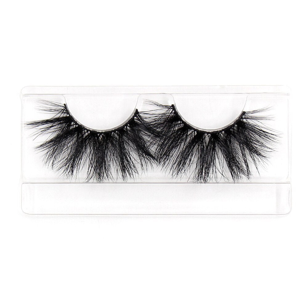 AMAOLASH 25mm Eyelashes 5D Mink Lashes Thick Crisscross False Eyelashes Fluffy Dramatic Eyelashes Makeup Soft Lashes 38 Styles