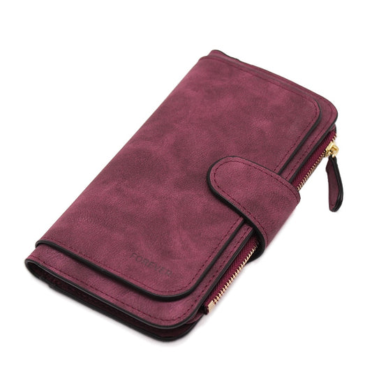 Brand Leather Women Wallets Designer Zipper Long Wallet Women Card Holder Coin Purse Bags for Women 2022 Carteira Feminina