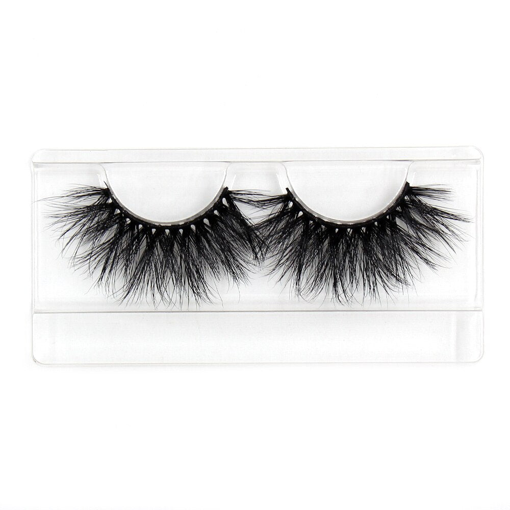 AMAOLASH 25mm Eyelashes 5D Mink Lashes Thick Crisscross False Eyelashes Fluffy Dramatic Eyelashes Makeup Soft Lashes 38 Styles