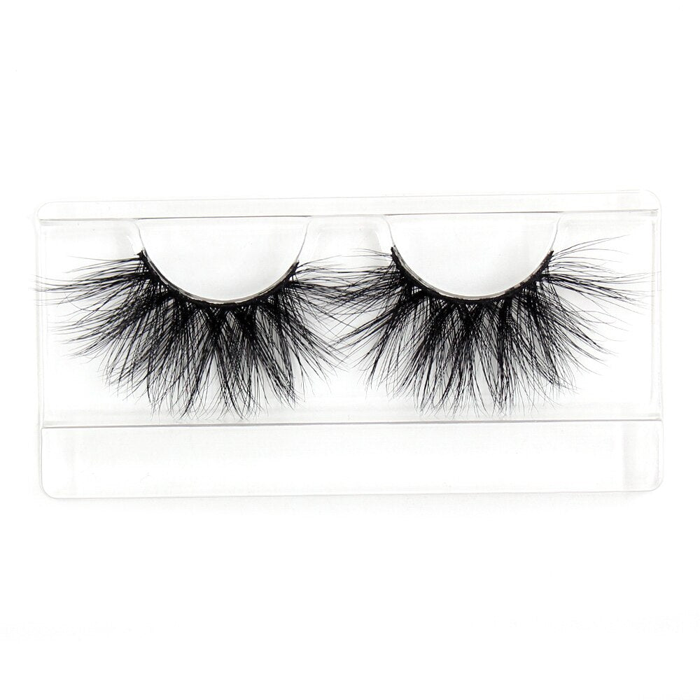 AMAOLASH 25mm Eyelashes 5D Mink Lashes Thick Crisscross False Eyelashes Fluffy Dramatic Eyelashes Makeup Soft Lashes 38 Styles