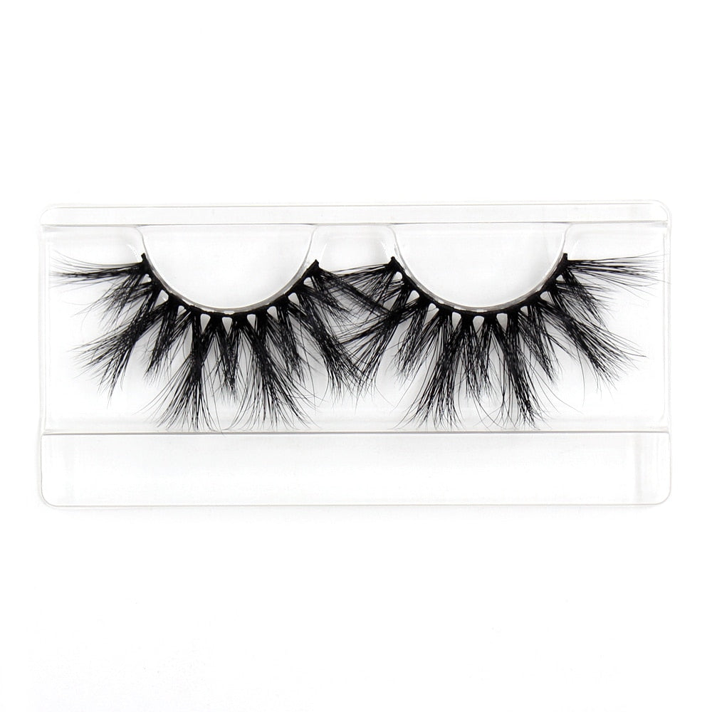 AMAOLASH 25mm Eyelashes 5D Mink Lashes Thick Crisscross False Eyelashes Fluffy Dramatic Eyelashes Makeup Soft Lashes 38 Styles