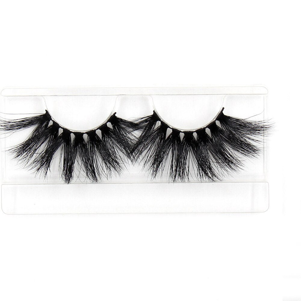 AMAOLASH 25mm Eyelashes 5D Mink Lashes Thick Crisscross False Eyelashes Fluffy Dramatic Eyelashes Makeup Soft Lashes 38 Styles