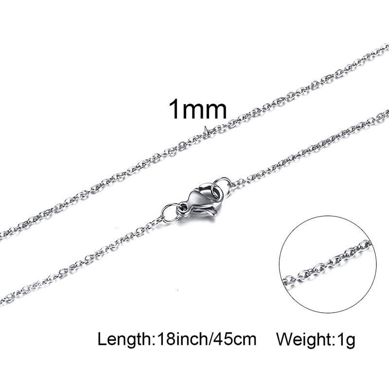 MEN NECKLACE SILVERLY BOX ROPE ROLO SNAKE LINK CHAIN STAINLESS STEEL CHOKER MEN UNISEX JEWELRY 1 TO 4MM WITH 18 TO 24 INCH