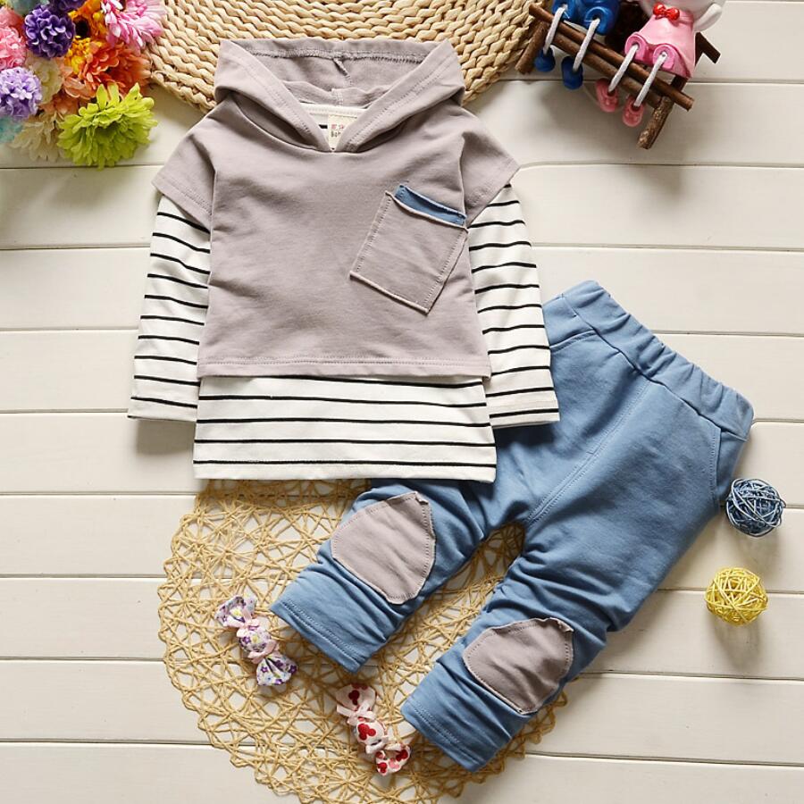 Baby Toddler Infant Clothing Suits Autumn Winter Boys Long Sleeve T-shirt + Coat + Pants 3pcs Sets For 1 2 3 4 Years Boy Clothes