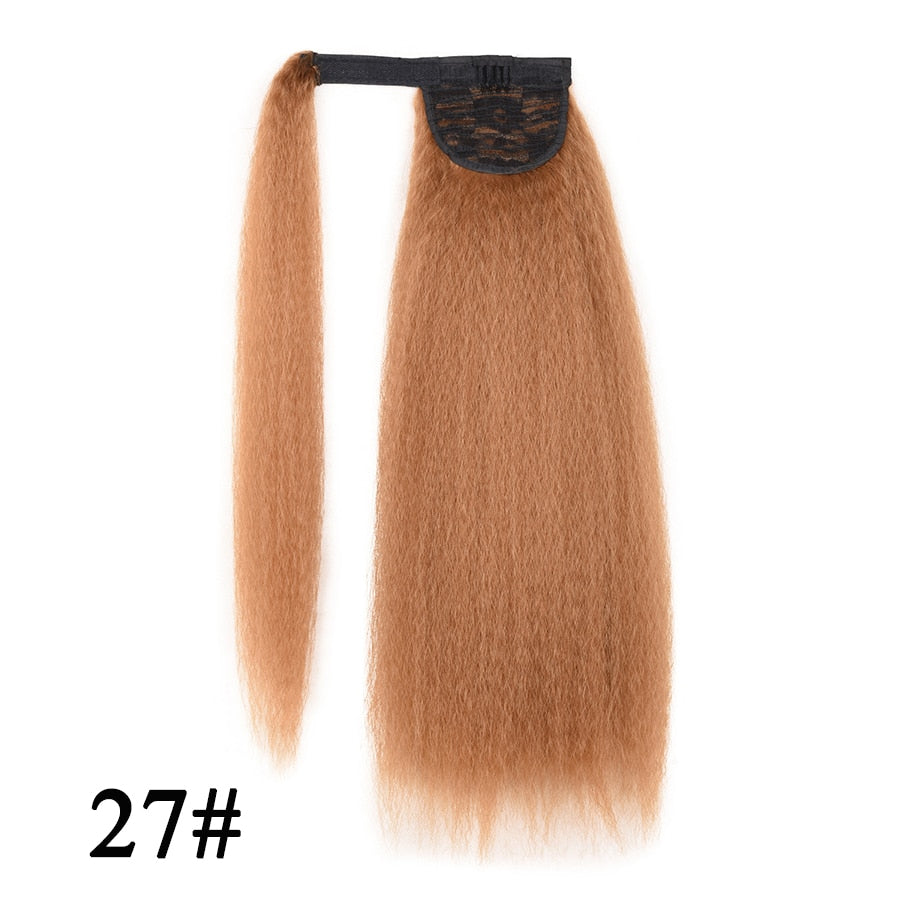 Synthetic Long Afro Kinky Curly Ponytail Synthetic Hair Pieces Natural Drawstring Ponytail Hair Extensions False Hair Pieces