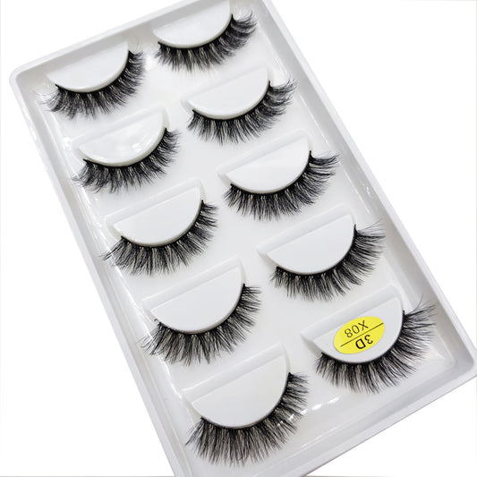 30 Style 5 Pairs Natural Eye Lashes Mink Lashes Handmade Fluffy Lashes 3D False Eyelashes Makeup Faux Cils Maquiagem Cilios