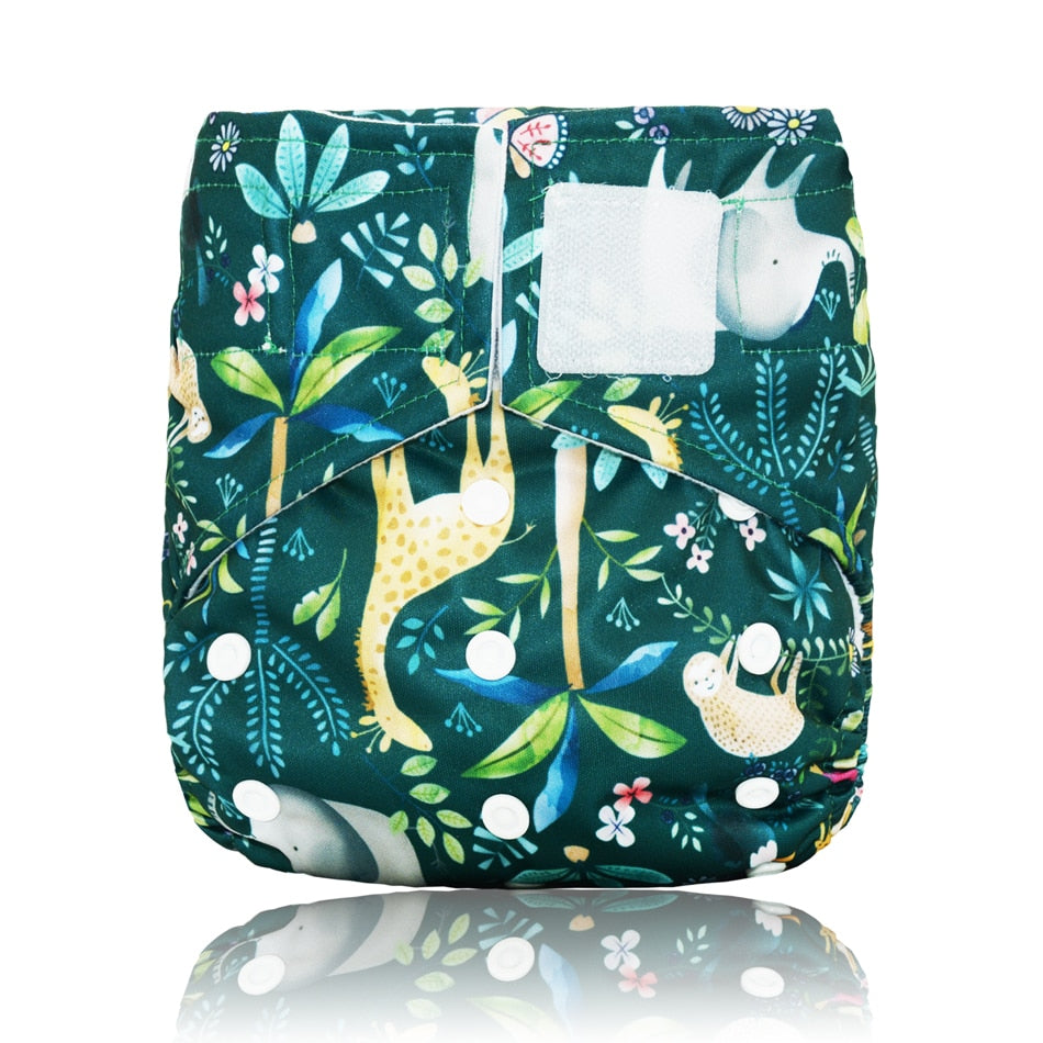 Miababy Hook&amp;Loop OS Pocket Cloth Diaper,with one pockets,waterproof and breathable,for 3-15 kg baby