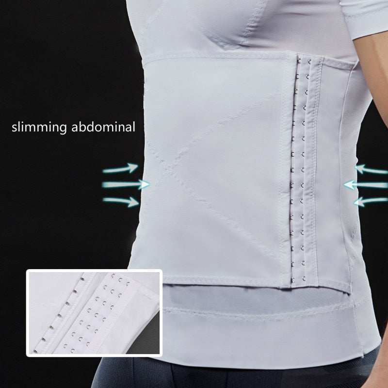 Men Slimming Shaper Posture Tops Male Belly Abdomen Corrector Compression Body Building Chest Tummy Shirt