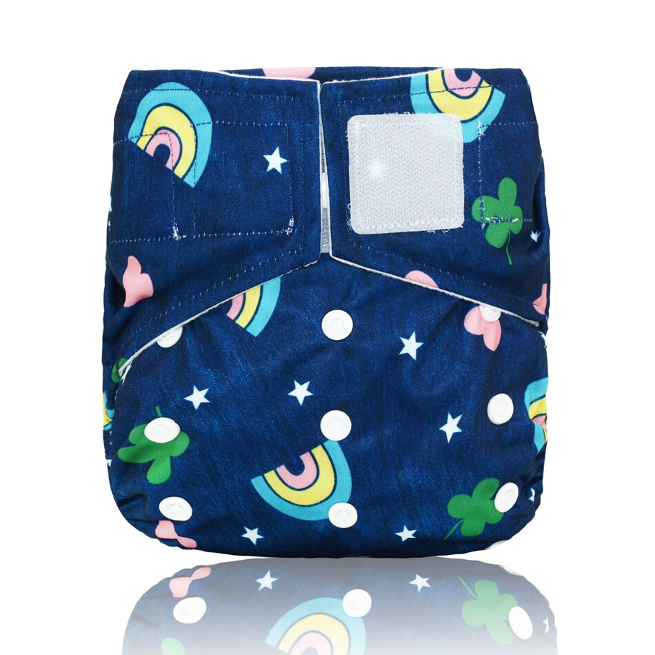 Miababy Hook&amp;Loop OS Pocket Cloth Diaper,with one pockets,waterproof and breathable,for 3-15 kg baby