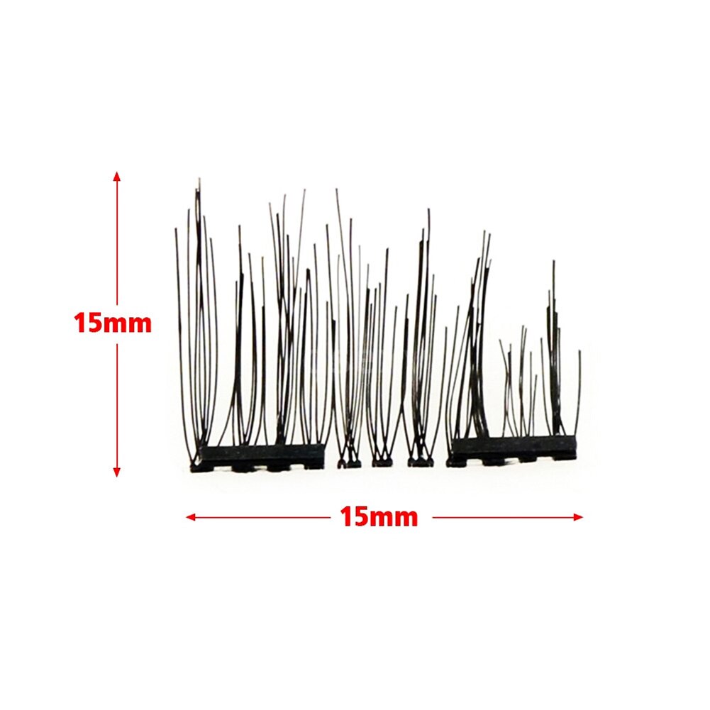 8Pcs Fashion Women Invisible Magnetic Lashes Reusable False Eyelashes Tweezers 3D Mink Lashes Thick Full Strip Eyelashes Set