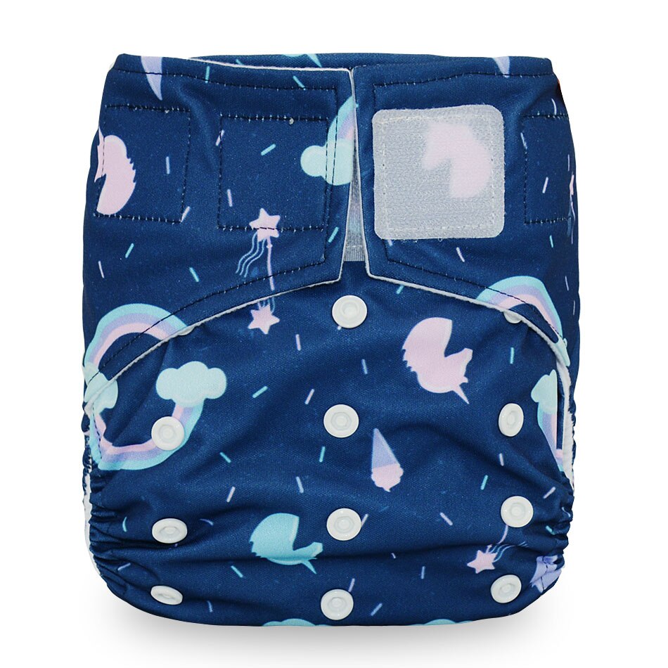 Miababy Hook&amp;Loop OS Pocket Cloth Diaper,with one pockets,waterproof and breathable,for 3-15 kg baby