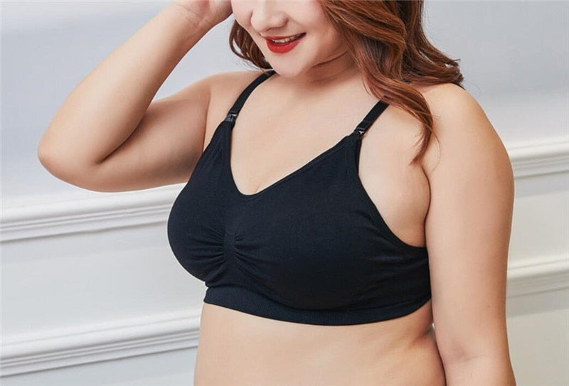 SEXYWG Women's Breathable Supportive Plus Size Cotton Maternity Nursing Front Open Breathable Pregnant Breastfeeding Bra XL-3XL