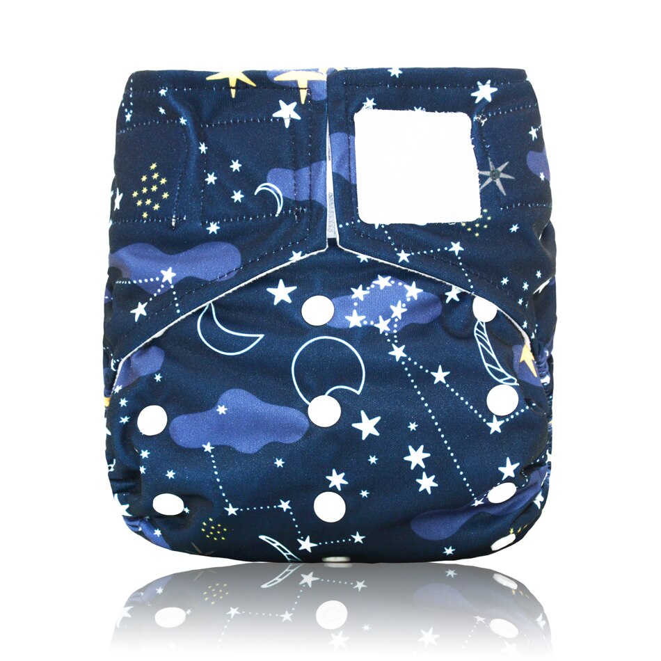 Miababy Hook&amp;Loop OS Pocket Cloth Diaper,with one pockets,waterproof and breathable,for 3-15 kg baby