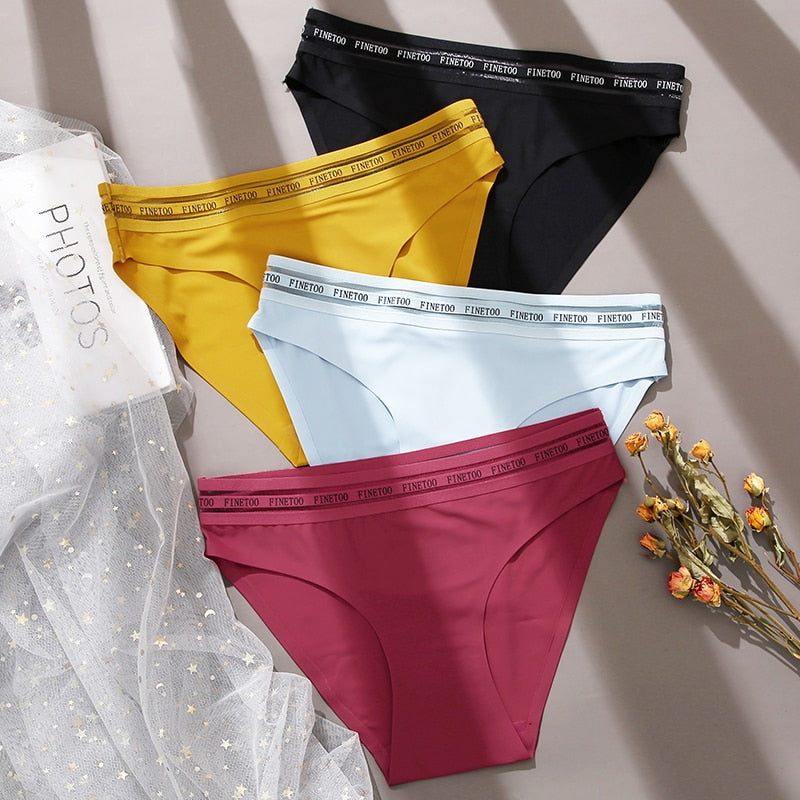 FINETOO Women's Panties Sexy Women Lace Panties Temptation Low-waist Panties For Women Transparent Hollow Out Underwear Female