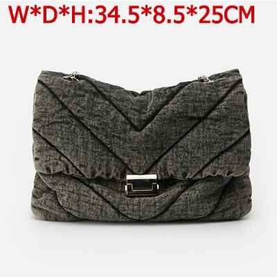 Big Chain Tote Women Shoulder Bag Fashion Large Capacity Messenger Bags for Women 2020 Solid Color Crossbody Bag Women&#39;s Bags