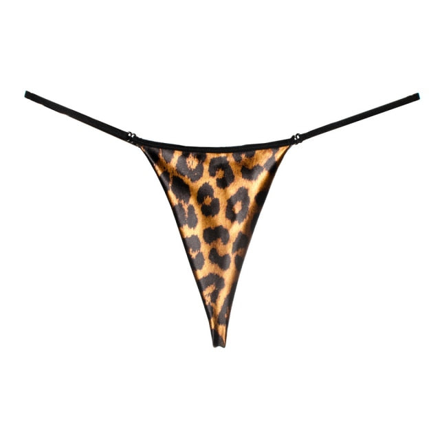 Leopard Women&#39;s Thong Seamless G-string Underwear for Women Panties Low-Rise Cotton Thongs Sexy Lingerie Briefs Bikini G String