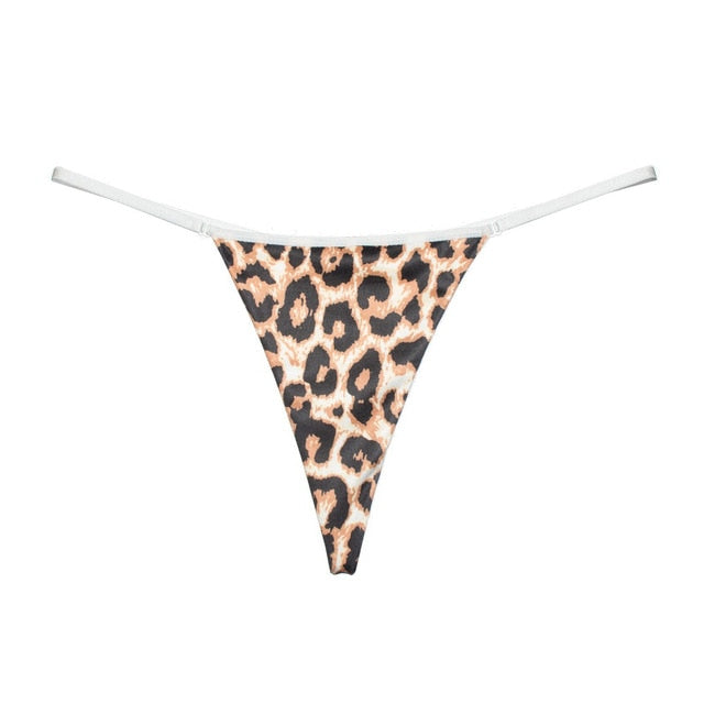 Leopard Women&#39;s Thong Seamless G-string Underwear for Women Panties Low-Rise Cotton Thongs Sexy Lingerie Briefs Bikini G String