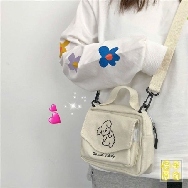 Women&#39;s Messenger Bags Ladies Canvas Printed Cute Envelope Bag Lady Sweet Cartoon Student Shoulder Bag