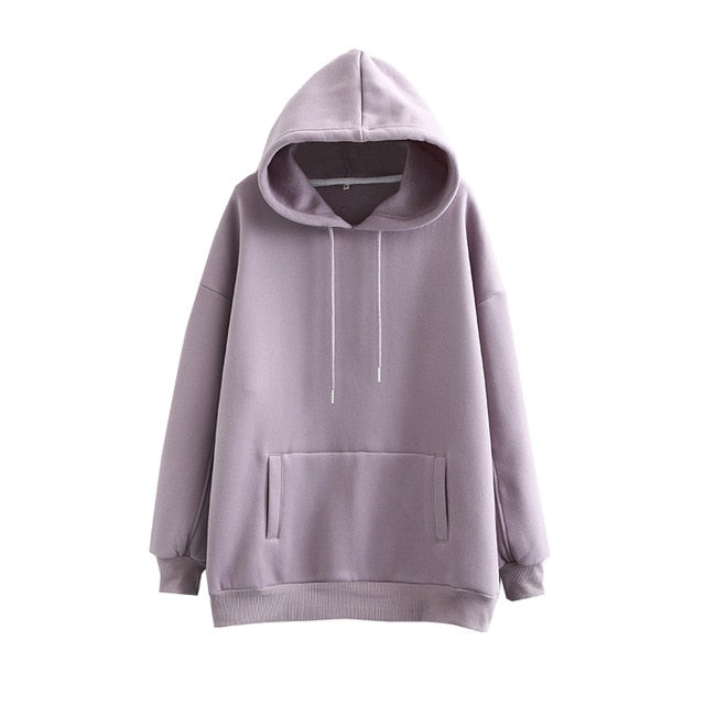 Tangada Women couple sweatshirt fleece 100% cotton amygreen oversized hood hoodies sweatshirts plus size SD60