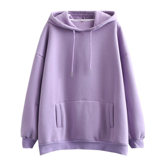 Tangada Women couple sweatshirt fleece 100% cotton amygreen oversized hood hoodies sweatshirts plus size SD60