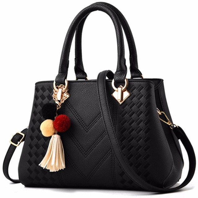 2021 Women Handbags Leather Totes Bag Top-handle Embroidery Crossbody Bag Shoulder Bag Lady Simple Style Hand Bags