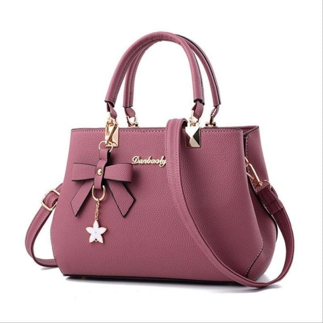 2021 Women Handbags Leather Totes Bag Top-handle Embroidery Crossbody Bag Shoulder Bag Lady Simple Style Hand Bags